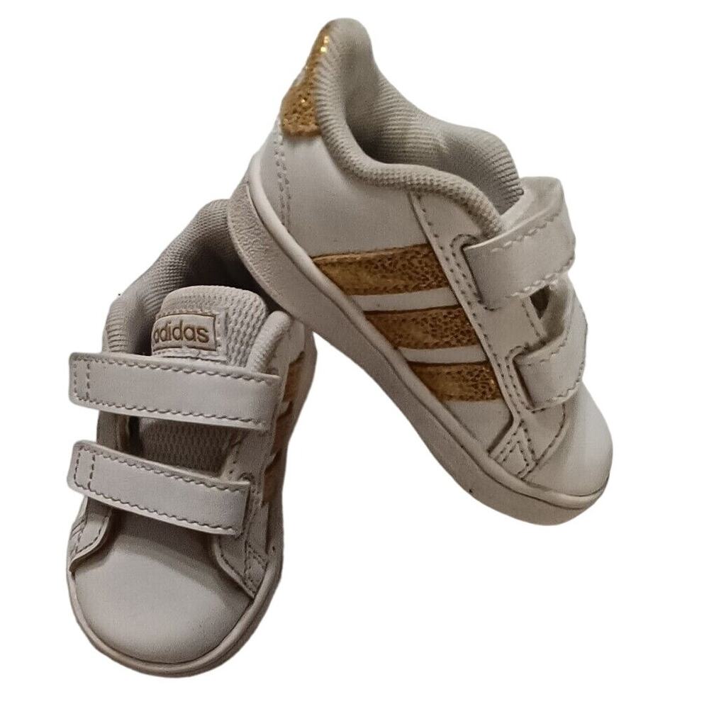 Adidas‎ Neo Sneakers Girls 4K Shoes White Three Striped Originals VS Set CMF INF